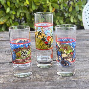 Vintage Vincent Van Gogh Highball Art Barware Spirits Glasses Set of 3